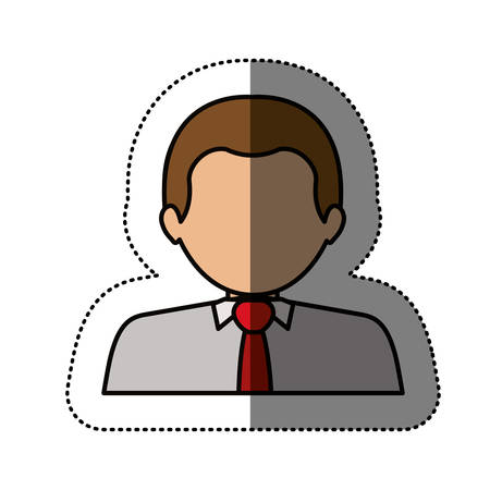 Man icon. Male avatar person people and human theme. Isolated design. Vector illustrationのイラスト素材