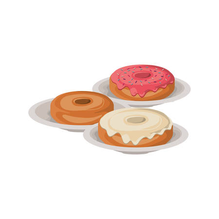 Donut icon. Bakery food shop traditional and product theme. Isolated design. Vector illustrationのイラスト素材