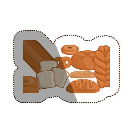 Breads icon. Bakery food shop traditional and product theme. Isolated design. Vector illustrationのイラスト素材