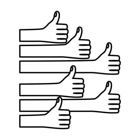 Human hand icon. Finger gesture palm and communication theme. Isolated design. Vector illustrationのイラスト素材