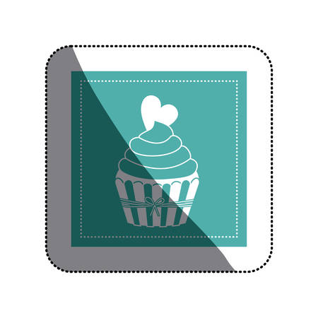Muffin icon. Cupcake dessert sweet and bakery theme. Isolated design. Vector illustrationのイラスト素材