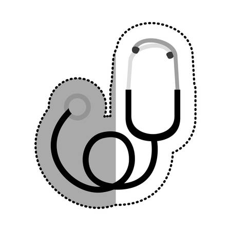 Stethoscope icon. Medical heath care and hospital theme. Isolated design. Vector illustrationのイラスト素材