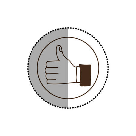 Human hand icon. Finger gesture palm and communication theme. Isolated design. Vector illustrationのイラスト素材
