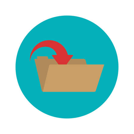 File icon. Folder document data archive and storage theme. Isolated design. Vector illustrationのイラスト素材