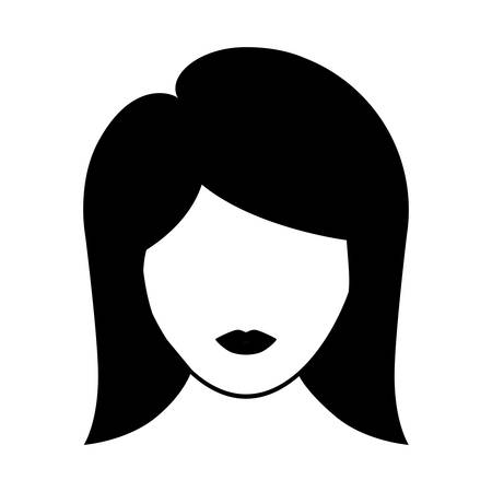 Woman icon. Girl female avatar person and people theme. Isolated design. Vector illustrationのイラスト素材