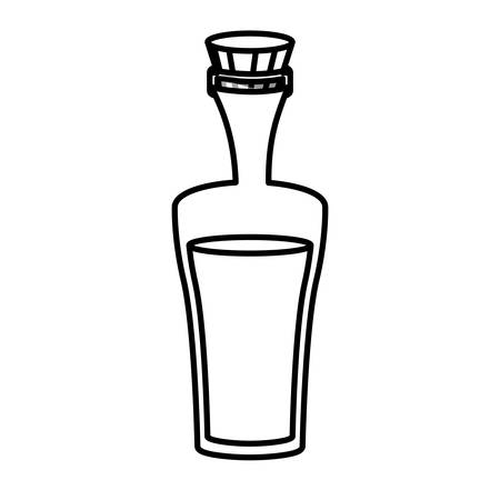 Oil flask icon. Spa center healthy lifestyle and care theme. Isolated design. Vector illustrationのイラスト素材