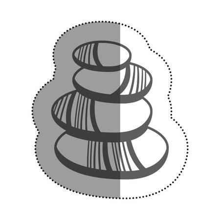 Stones icon. Spa center healthy lifestyle and care theme. Isolated design. Vector illustrationのイラスト素材