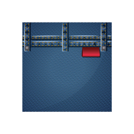 Denim frame icon. Jeans cotton textile and texture theme. Isolated design. Vector illustrationのイラスト素材