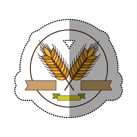 Wheat ear icon. Food grain agriculture and natural theme. Isolated design. Vector illustrationのイラスト素材