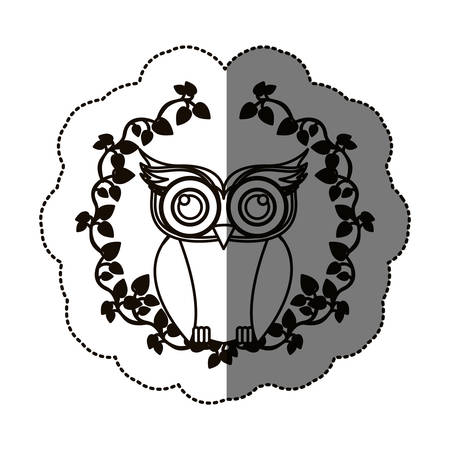 Owl cartoon icon. Bird animal and nature theme. Isolated design. Vector illustrationのイラスト素材