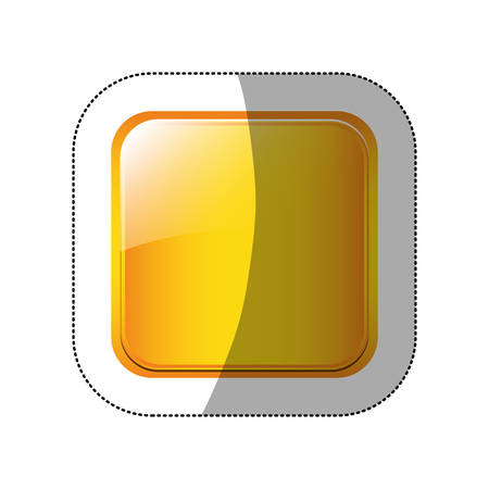 middle shadow sticker in yellow square vector illustrationのイラスト素材