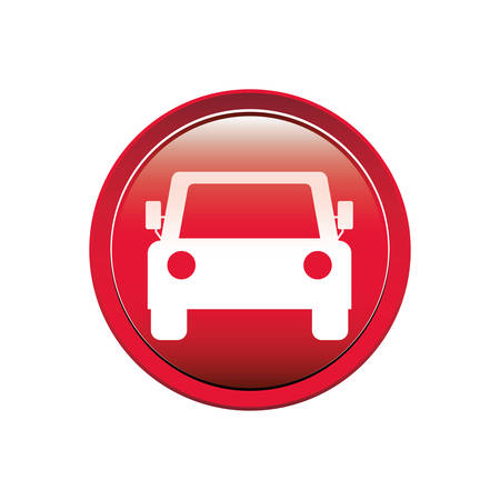 circular button road sign of car crossing vector illustrationのイラスト素材