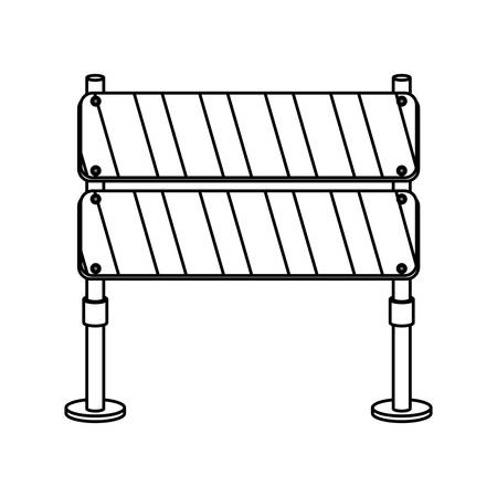 silhouette street traffic barrier icon vector illustrationのイラスト素材
