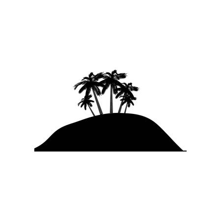 Island silhouette symbol icon vector illustration graphic designのイラスト素材