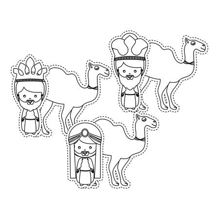 three wise men icon vector illustration graphic designのイラスト素材