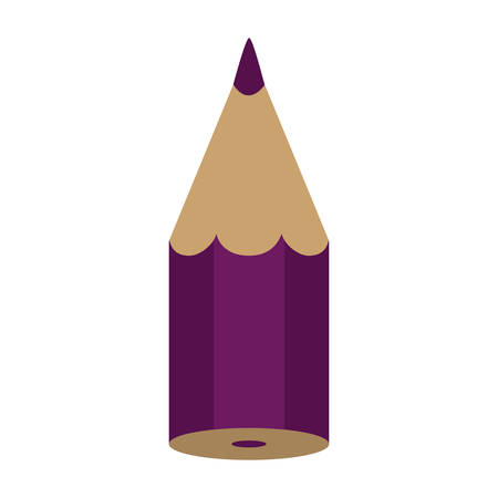 silhouette one colored pencil icon vector illustrationのイラスト素材