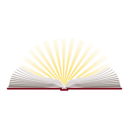colorful silhouette with holy bible open vector illustrationのイラスト素材
