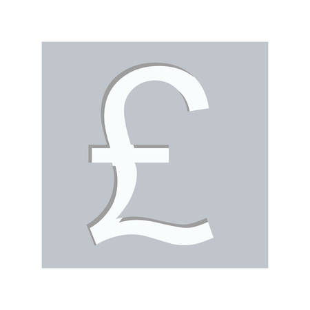 gray square with currency symbol of sterling poundのイラスト素材