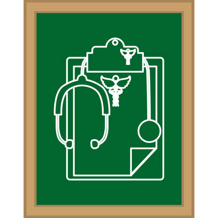 Medical report with stethoscope icon vector illustration graphic designのイラスト素材