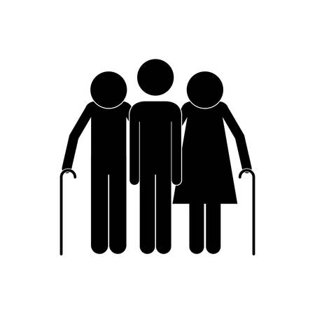 Cute family pictogram icon vector illustration graphic designのイラスト素材