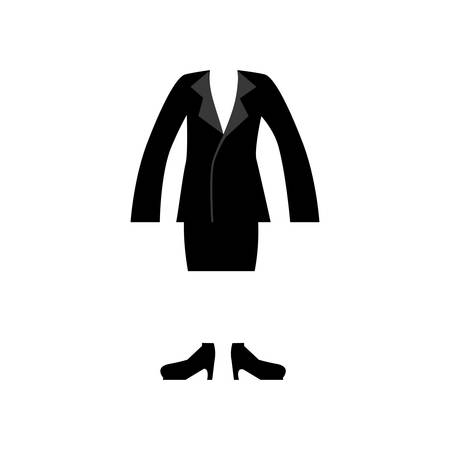 color silhouette with female clothing executive vector illustrationのイラスト素材