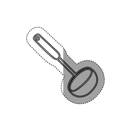 sticker silhouette soup ladle utensil kitchen vector illustrationのイラスト素材