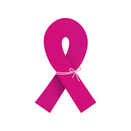 ribbon magenta symbol of breast cancer vector illustrationのイラスト素材