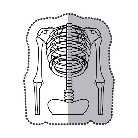 human skeleton icon image, vector illustration designのイラスト素材