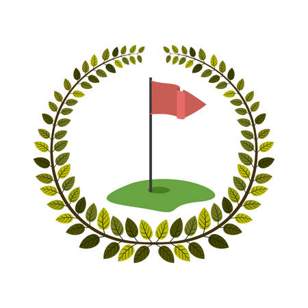 symbol golf emblem icon image, vector illustrationのイラスト素材