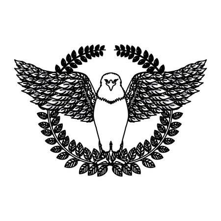 emblem eagle sign icon imge, vector illustration designのイラスト素材