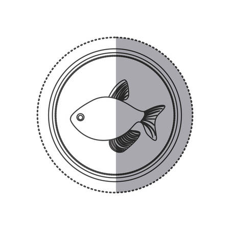 Seafood round stamp icon vector illustration graphic designのイラスト素材