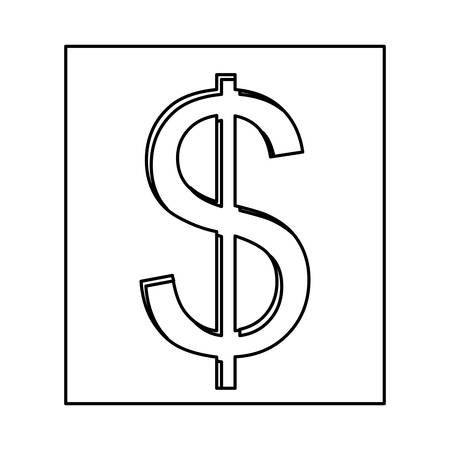 Dollar currency symbol icon image, vector illustrationのイラスト素材