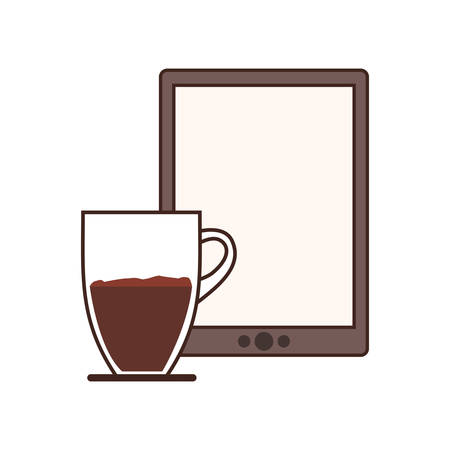 coffee espresso technology communication icon, vector illustrationのイラスト素材