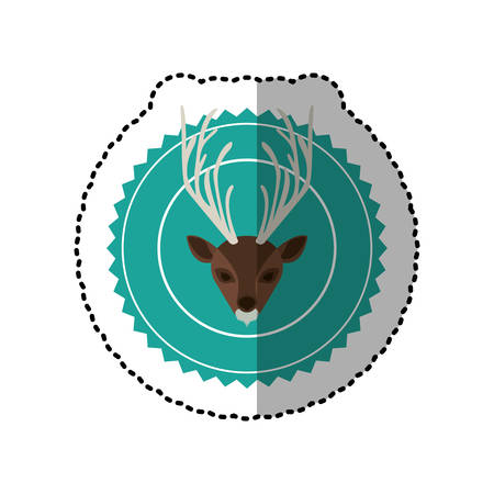 emblem bear hunter city icon, vector illustration imageのイラスト素材