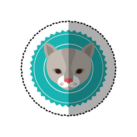 emblem cat hunter city icon, vector illustration imageのイラスト素材