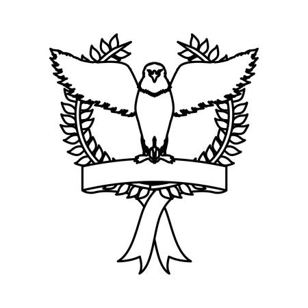 emblem eagle sign icon imge, vector illustration designのイラスト素材
