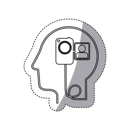 brain hosting data icon stock, vector illustration image desingのイラスト素材