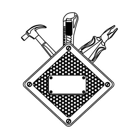 tools blank warnings icon, vector illustration image designのイラスト素材
