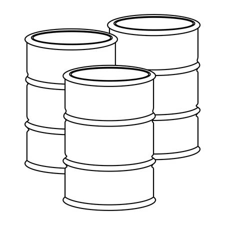 monochrome contour with oil barrels vector illustrationのイラスト素材