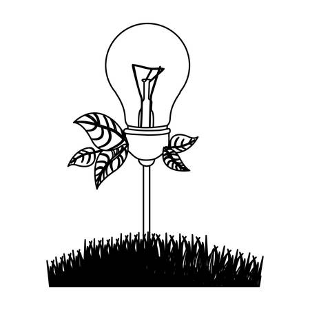 normal save bulbs plant icon, vector illustration design imageのイラスト素材