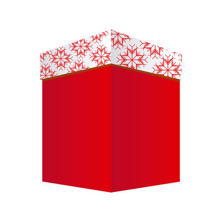 square box gift christmas decorative vector illustrationのイラスト素材