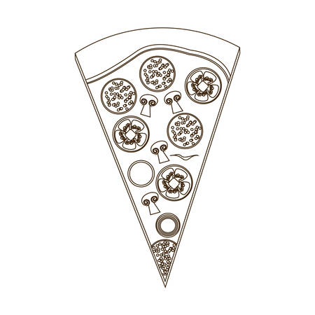 figure piece pizza icon, vector illustraction design imageのイラスト素材
