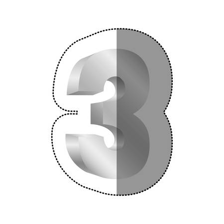 color number three icon, vector illustraction design imageのイラスト素材