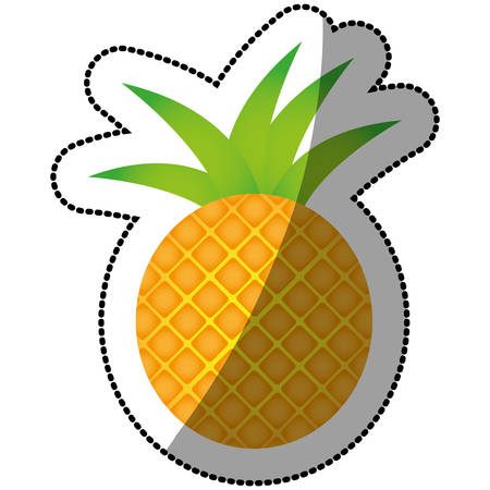 pineapple fruit icon stock, vector illustration designのイラスト素材