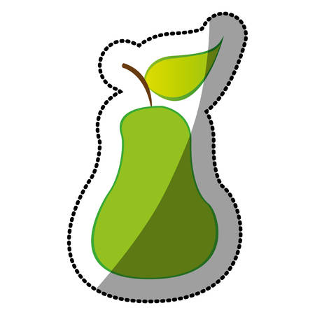 colorful pear fruit icon stock, vector illustration designのイラスト素材