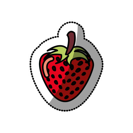 strawberry fruit icon stock, vector illustration designのイラスト素材