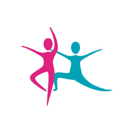 people fitness dancing icon, vector illustration designのイラスト素材