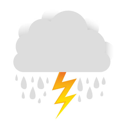 white cloud ranning with ray icon, vector illustraction designのイラスト素材