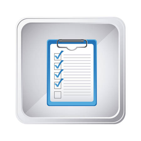 Silver emblem technical services clipboard checklistのイラスト素材