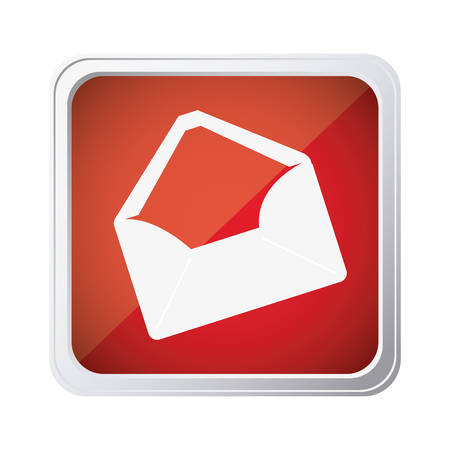 Red emblem opened envelope icon designのイラスト素材